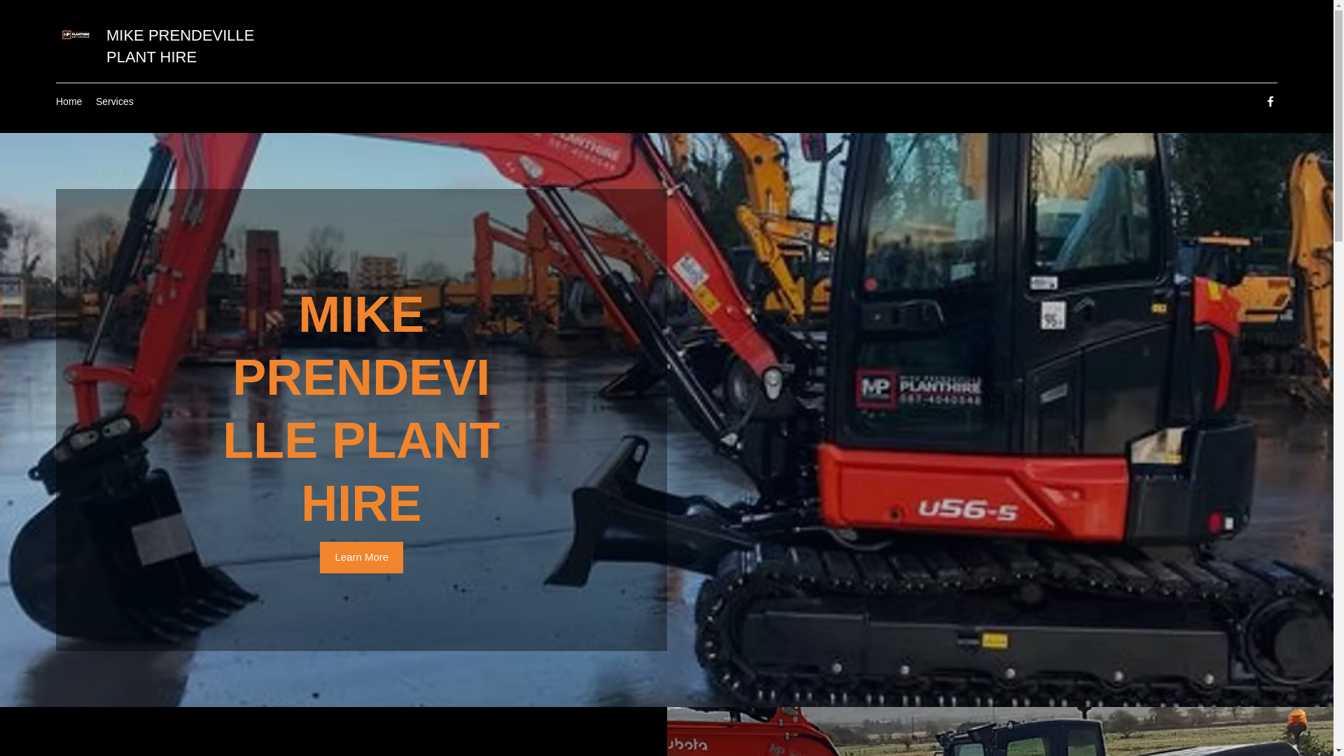 website screenshot of https://prendevilleplanthire.net/