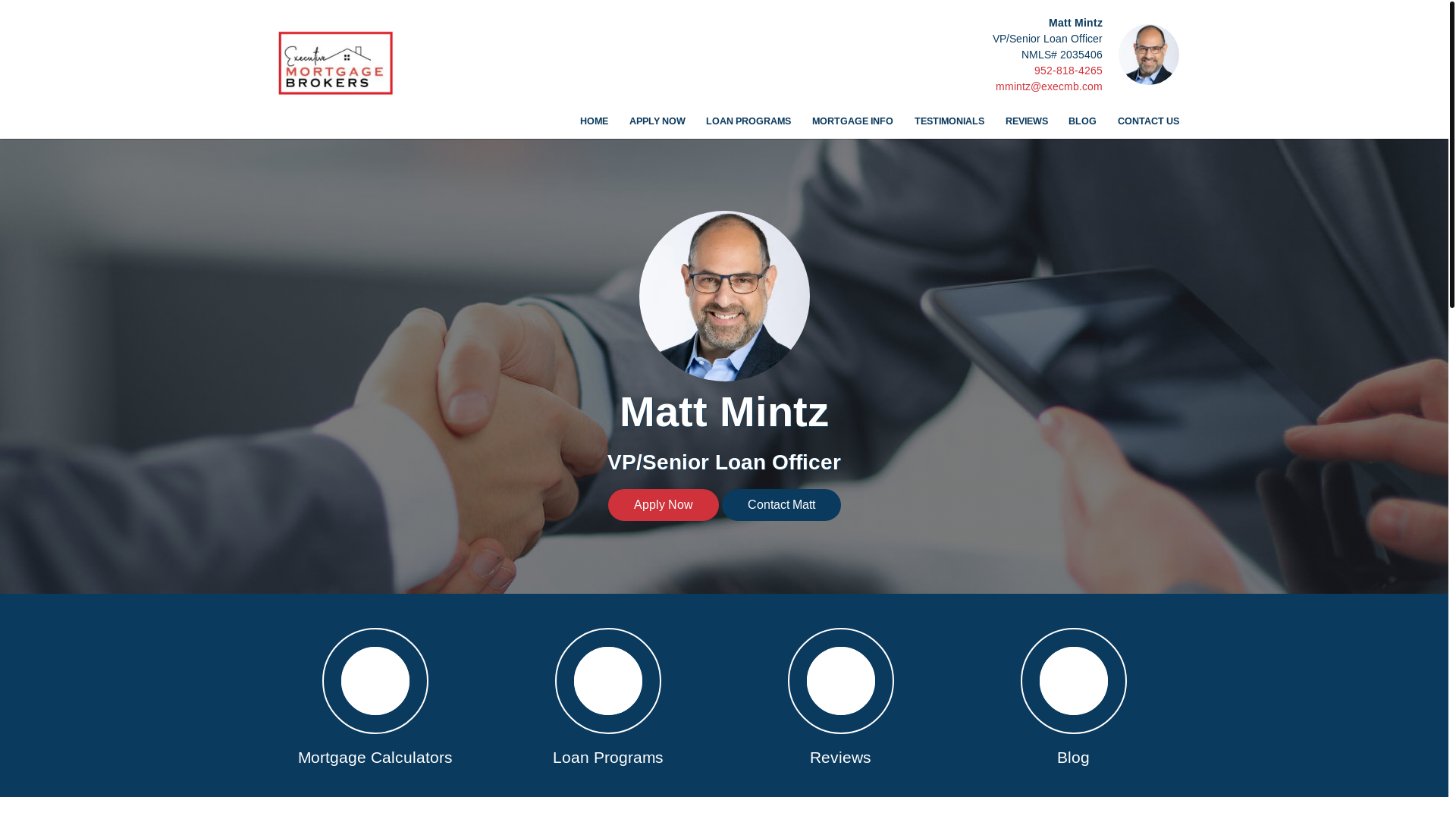 website screenshot of https://loanswithmints.com/