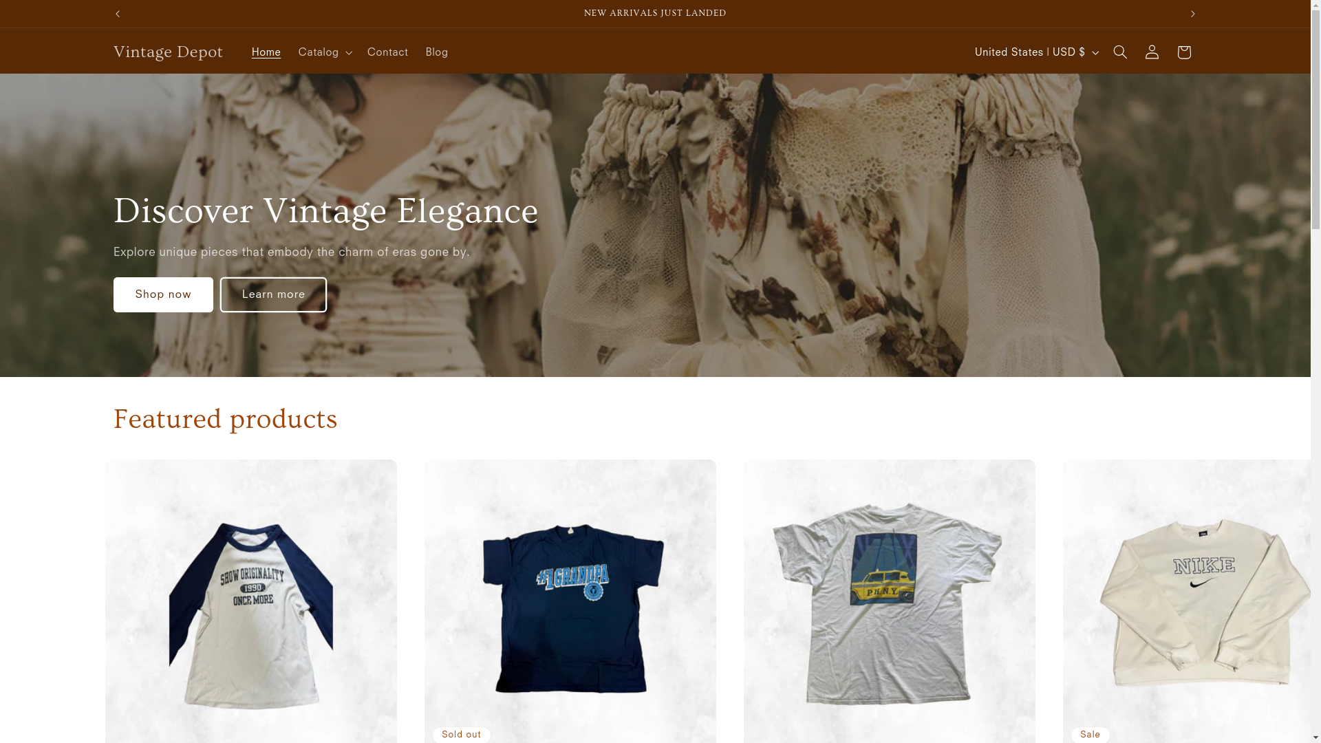 website screenshot of https://vintagedepotsg.com/