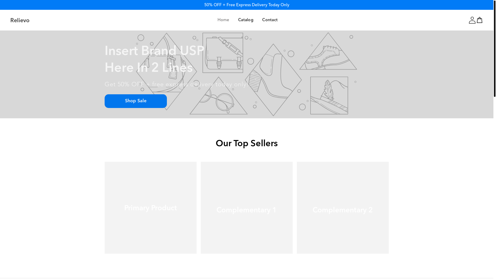 website screenshot of https://relievorelief.com/
