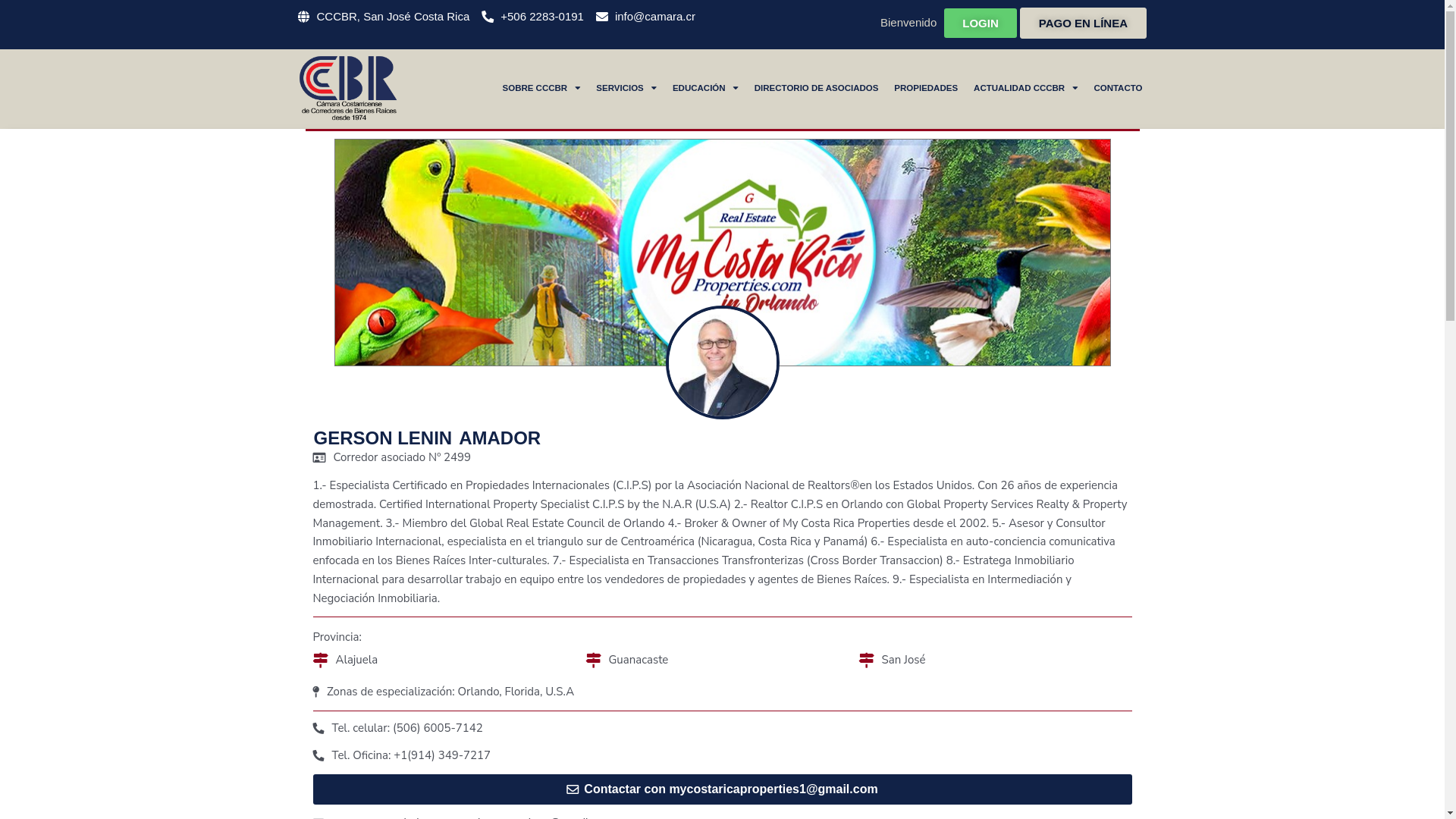 website screenshot of https://www.camara.cr/mi-perfil/907/main/