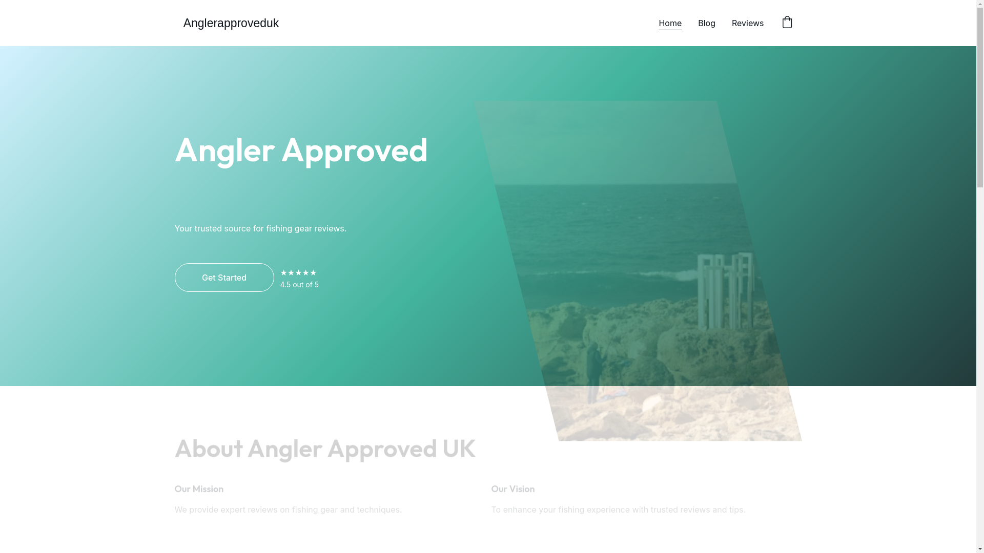 website screenshot of https://anglerapproved.co.uk/