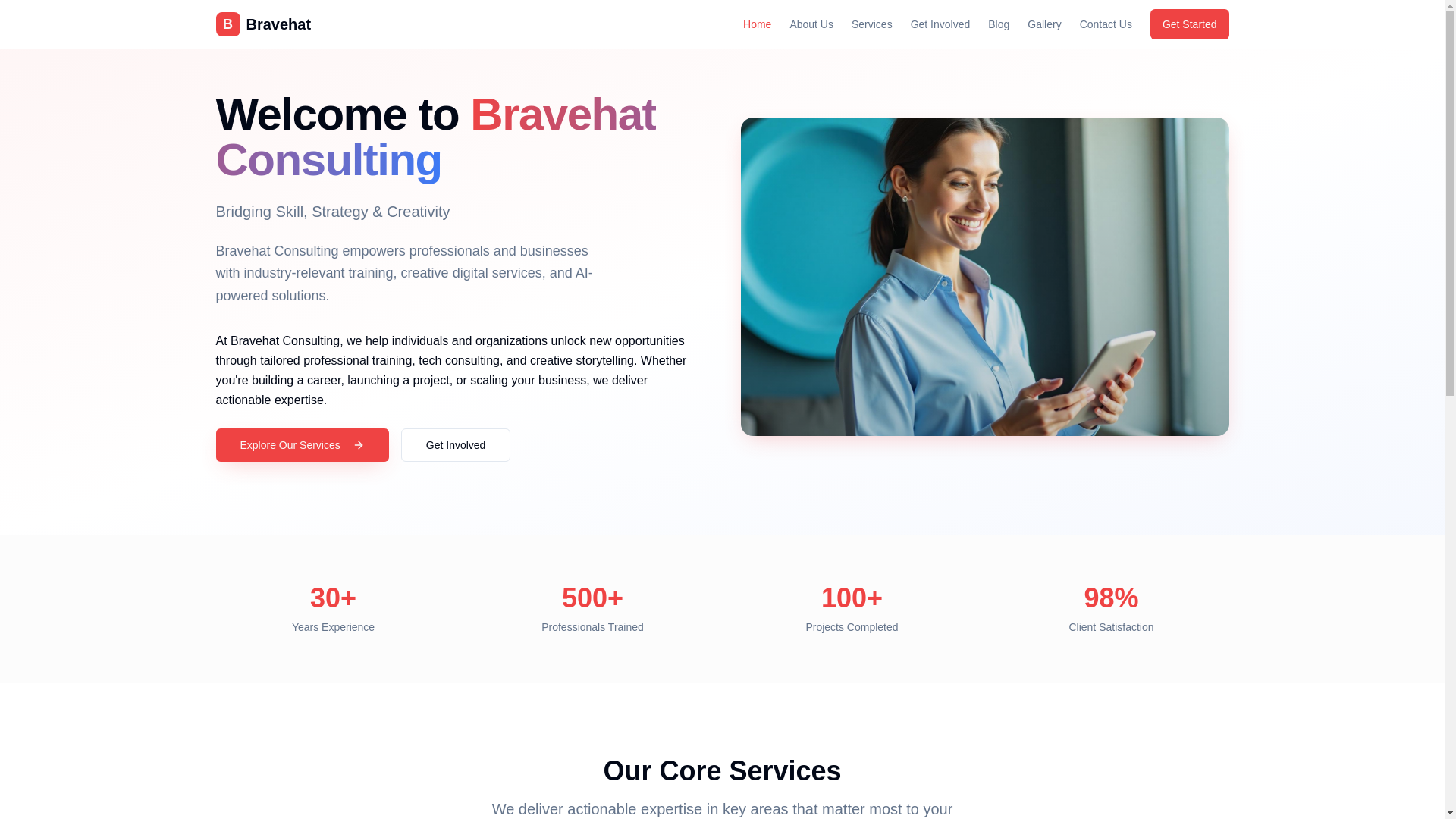 website screenshot of https://bravehat.pages.dev/