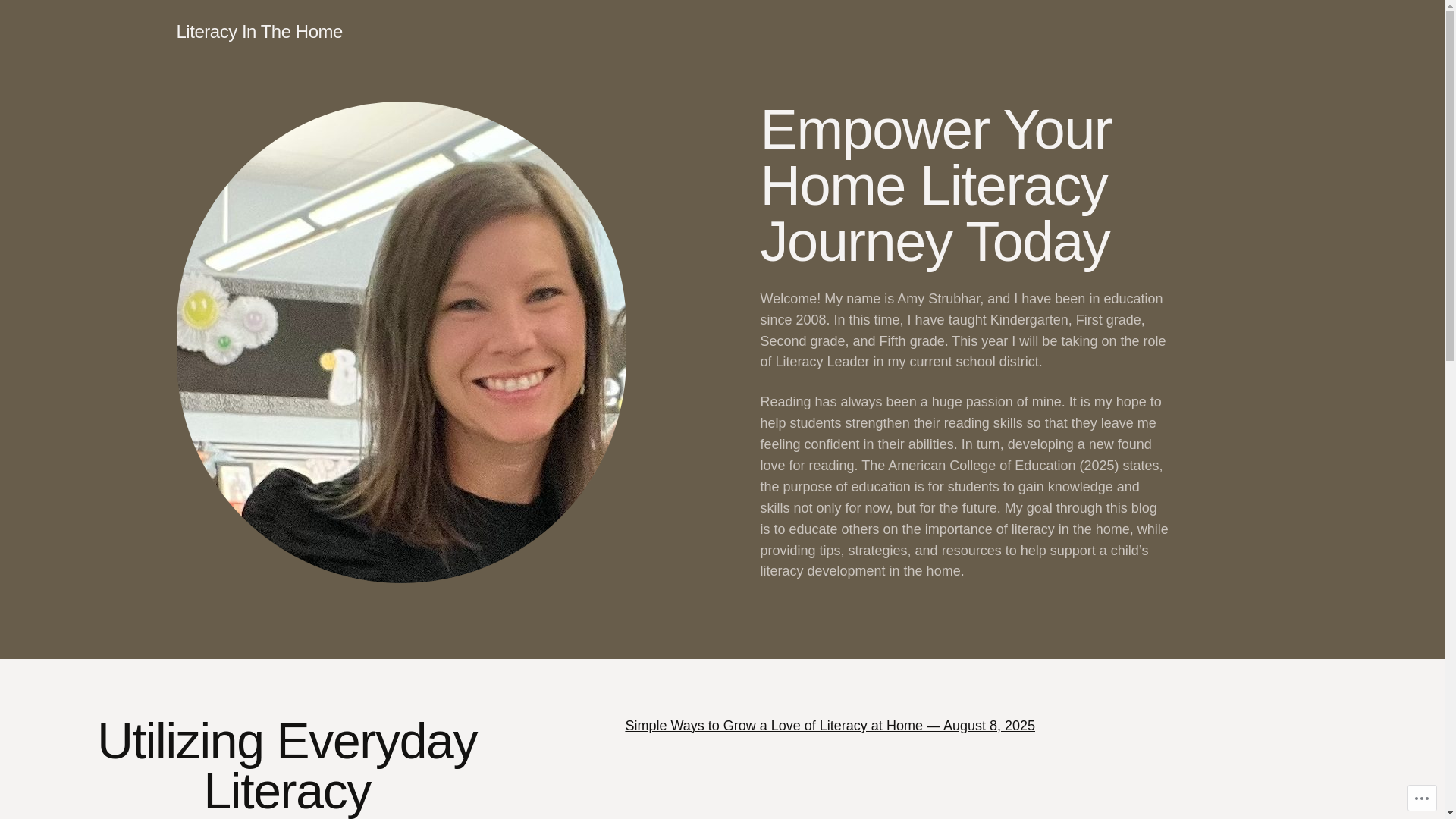 website screenshot of https://literacyinthehome.org/