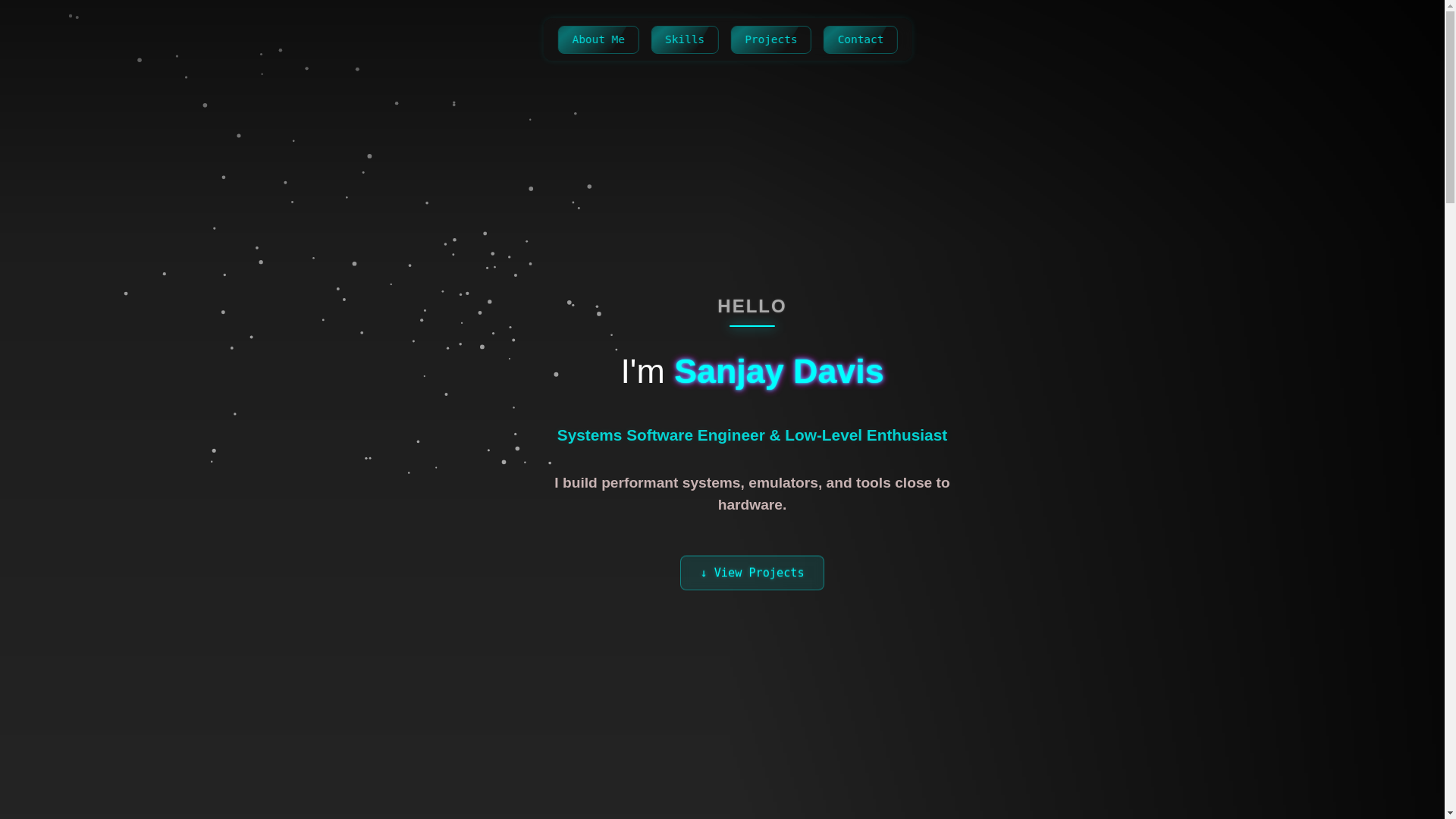 website screenshot of https://sdavis.pages.dev/