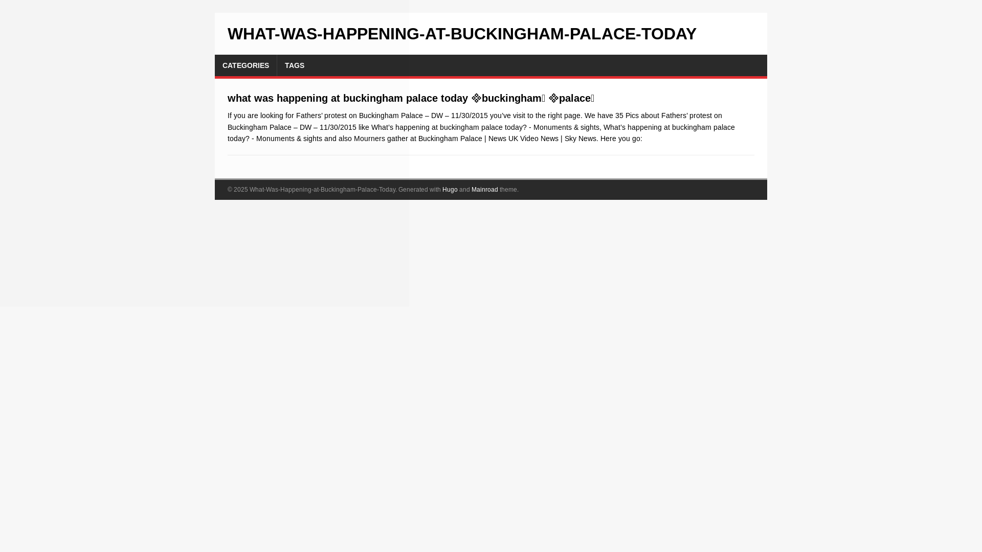 website screenshot of https://what-was-happening-at-buckingham-palace-today.pages.dev/