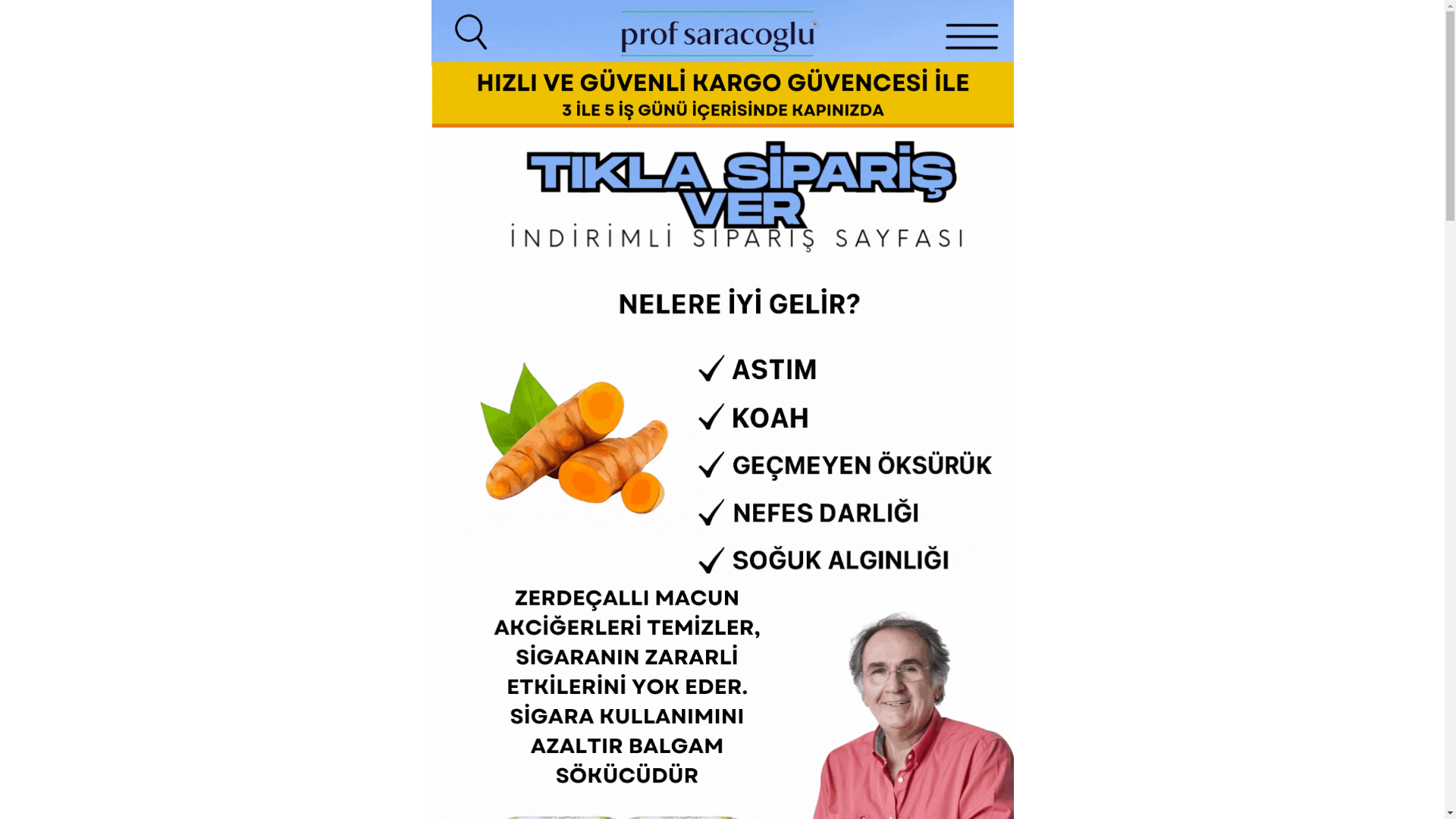 website screenshot of https://saracoglu.store/