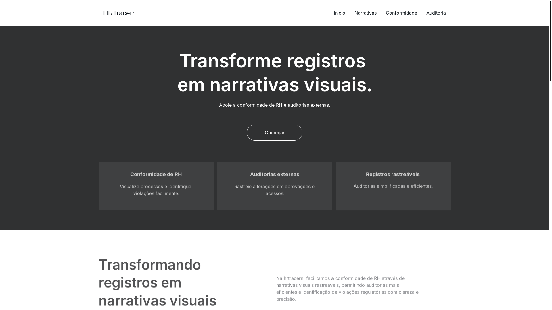 website screenshot of https://hrtracern.cloud/