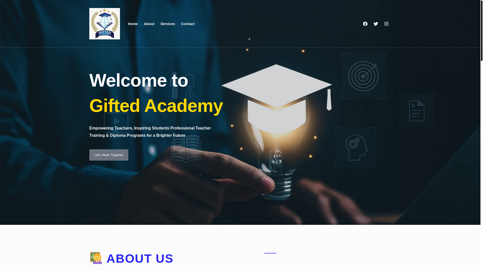 website screenshot of https://giftedacademy.lk/