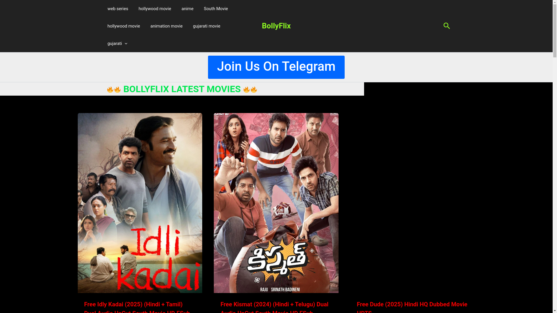 website screenshot of https://mkvcinemas.cv/