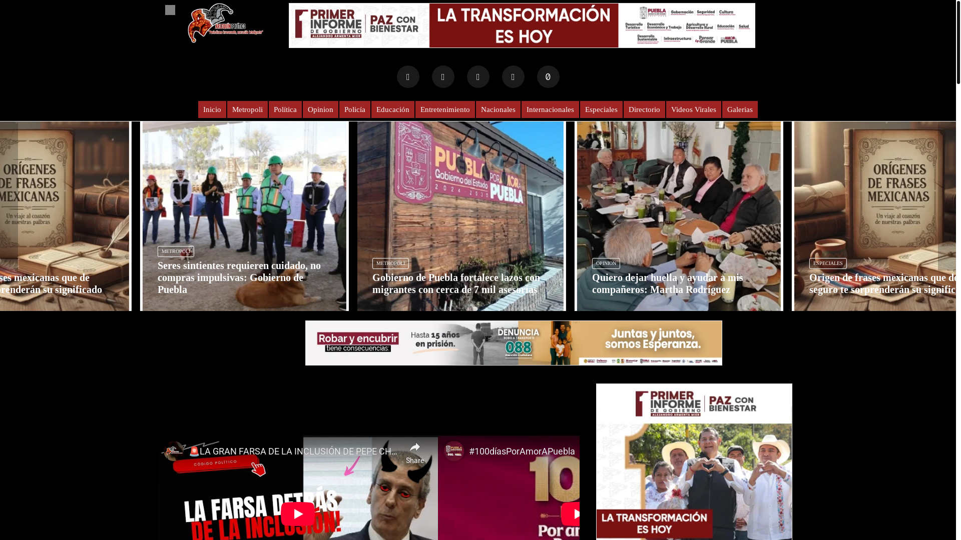 website screenshot of https://arlequinpolitico.mx/