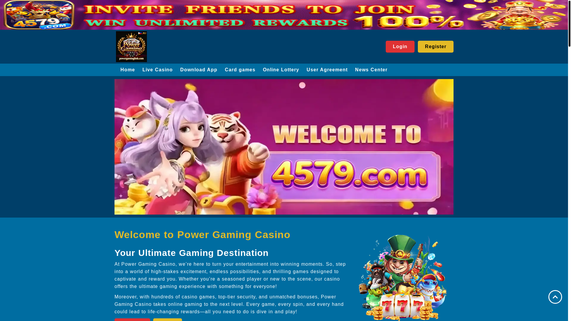 website screenshot of https://powergaminglink.com/