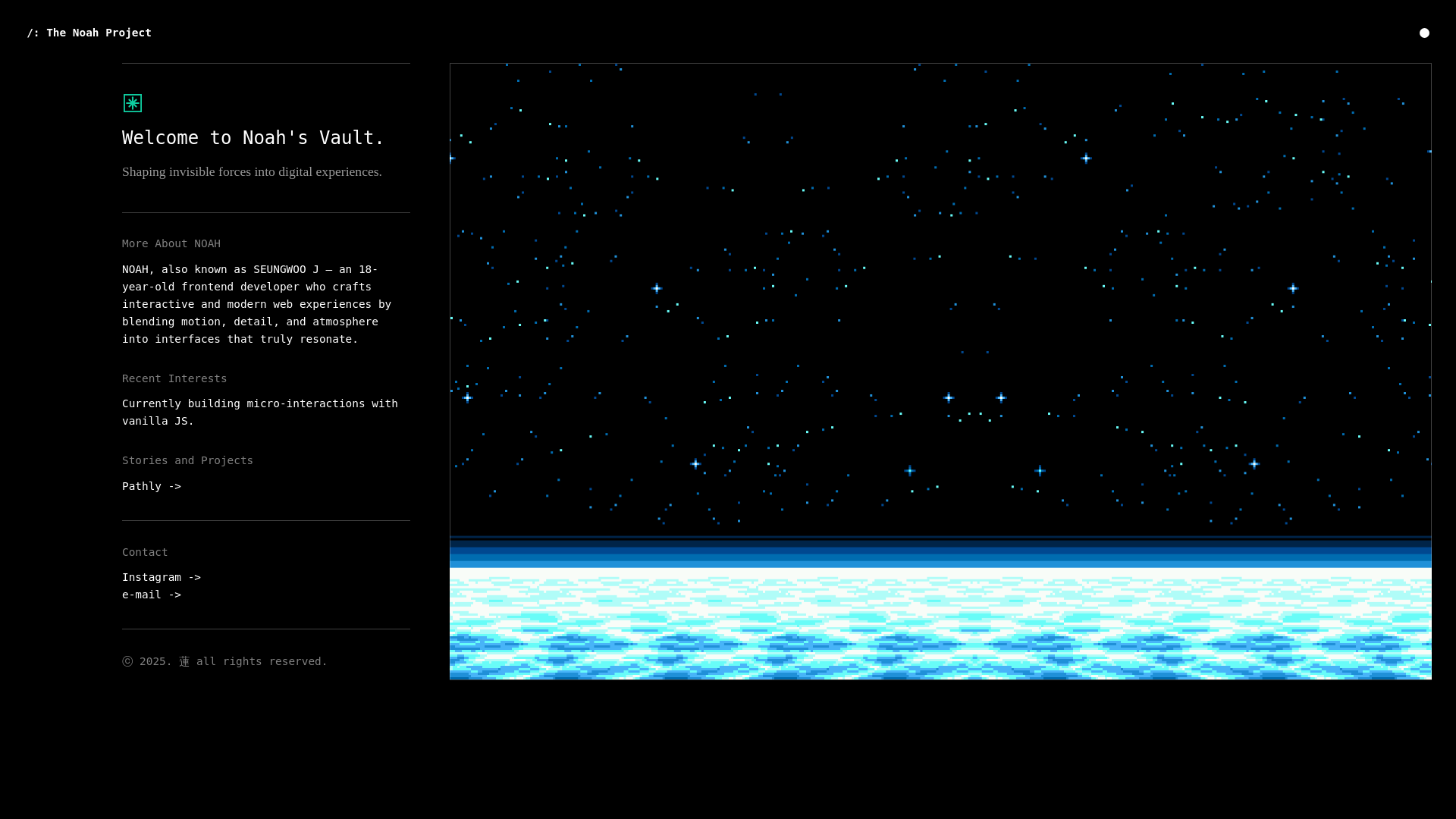 website screenshot of https://thenoah.pages.dev/