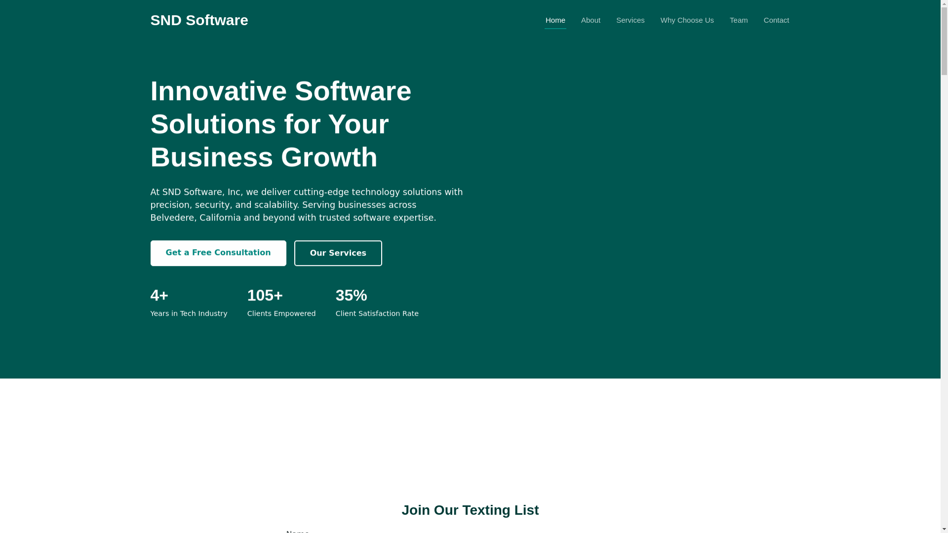 website screenshot of https://thesndsoftware.pages.dev/