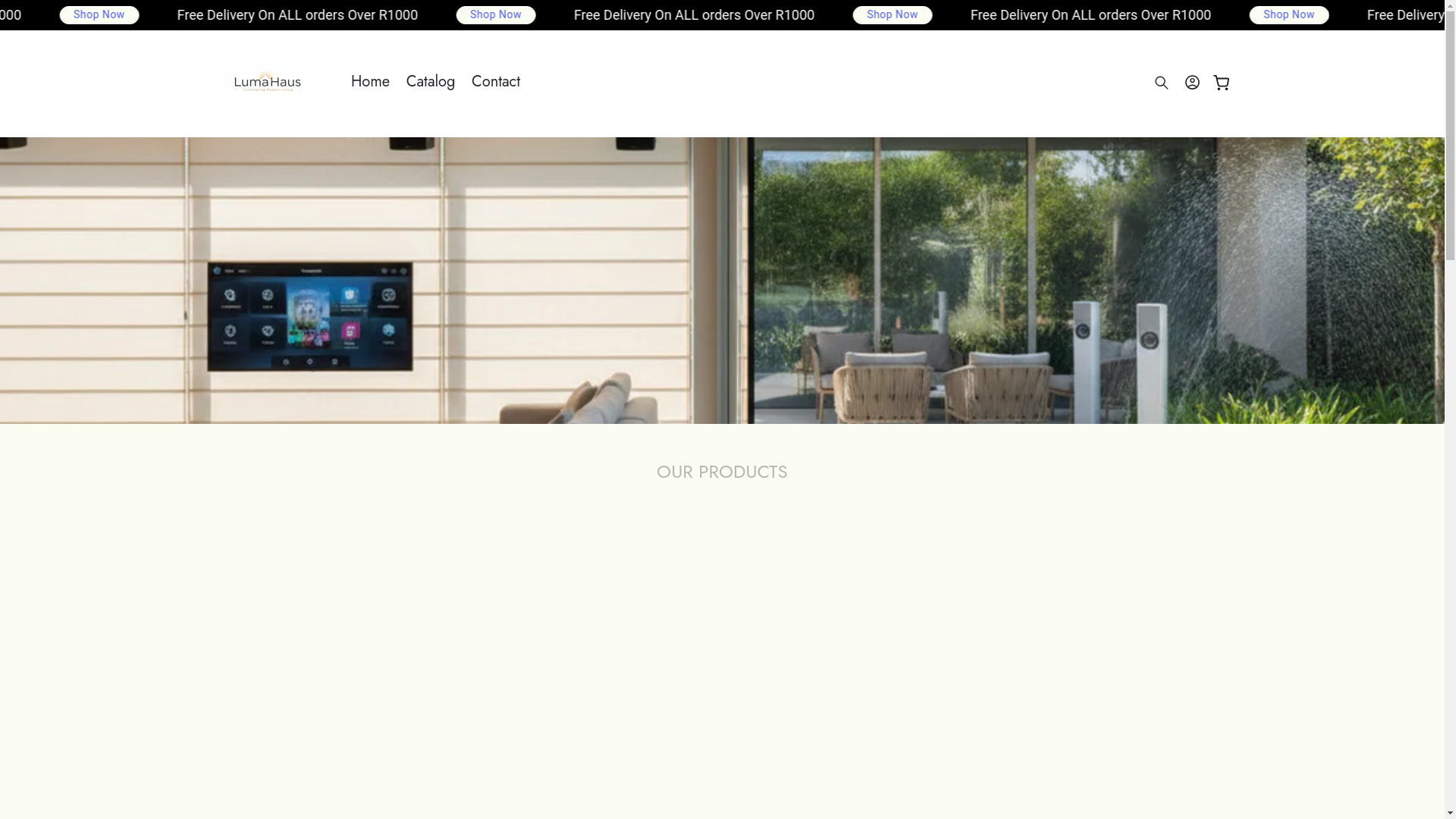 website screenshot of https://lumahaus.co.za/