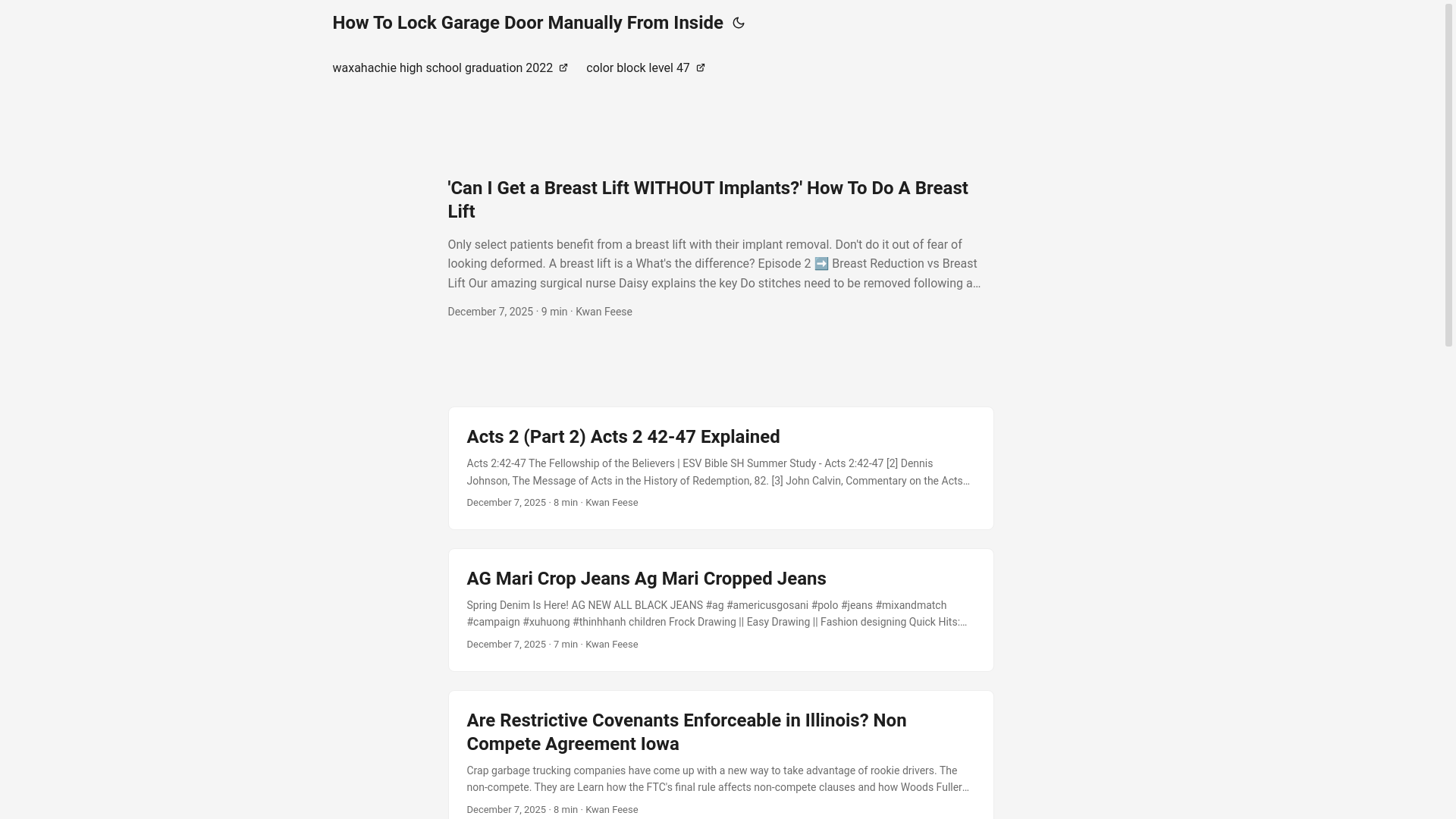 website screenshot of https://howtolockgaragedoormanuallyfrominside.pages.dev/