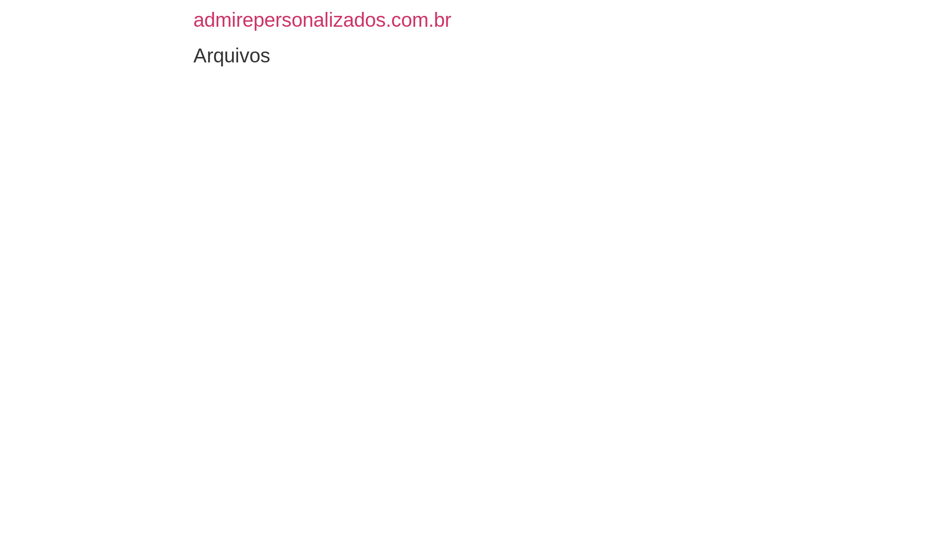 website screenshot of https://admirepersonalizados.com.br/