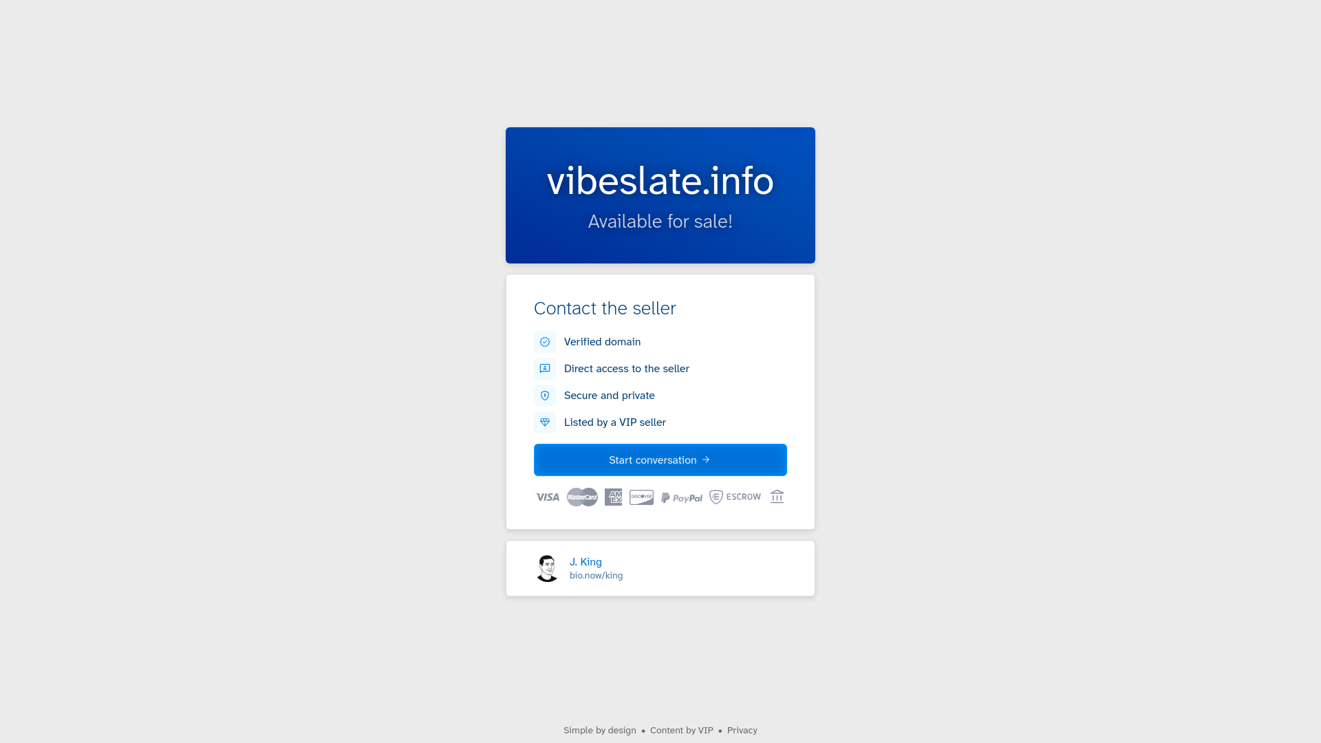website screenshot of https://vibeslate.info/