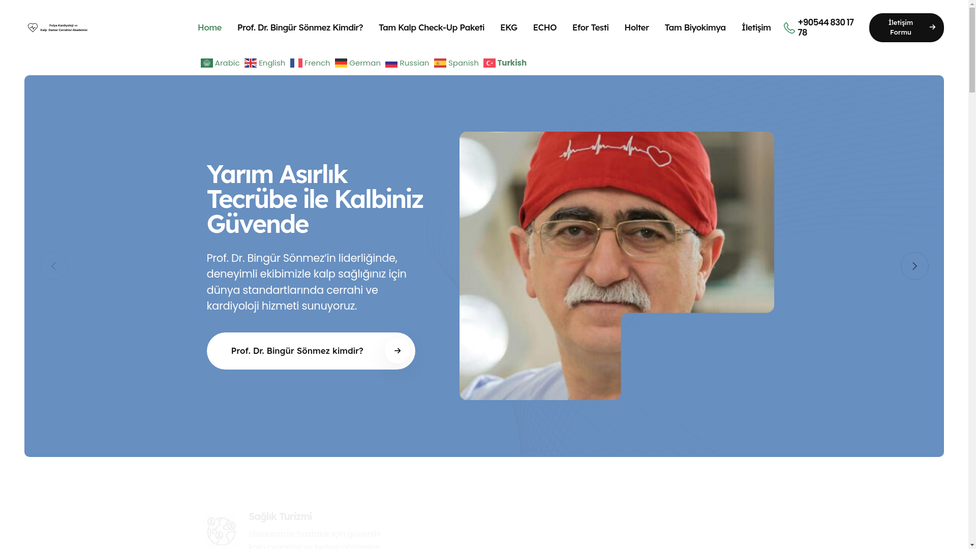 website screenshot of https://fulyakardiyolojiakademi.com.tr/