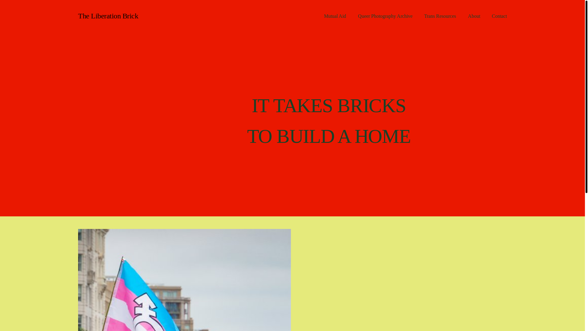 website screenshot of https://theliberationbrick.com/