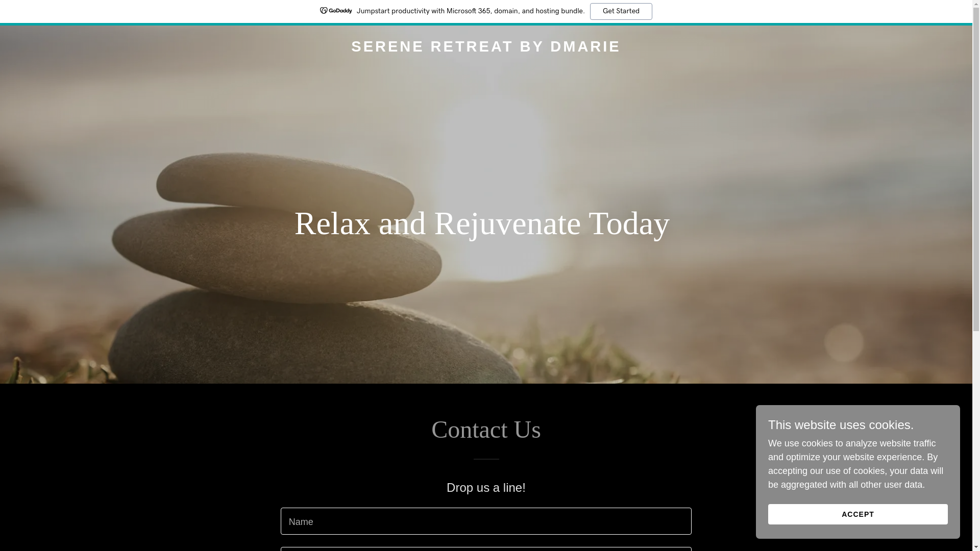 website screenshot of https://sereneretreatbydmarie.com/
