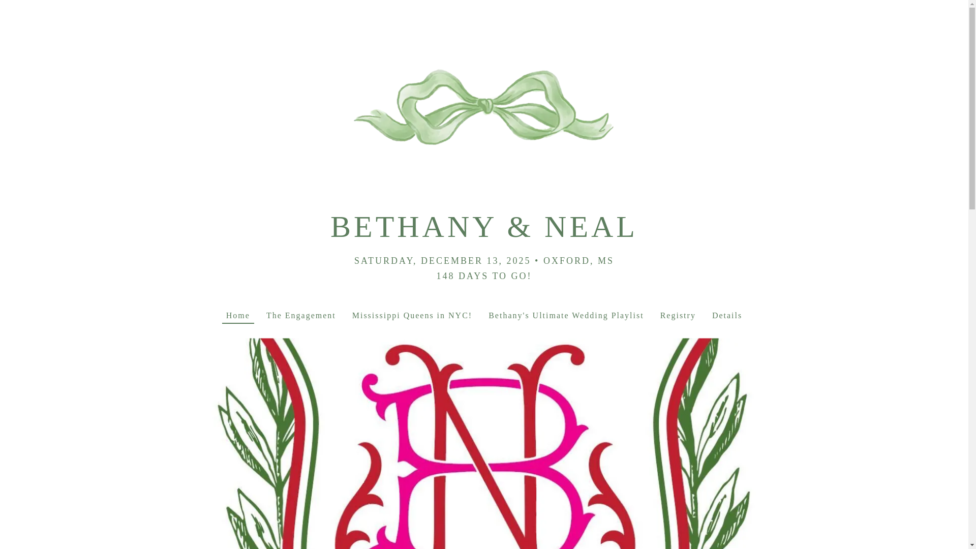 website screenshot of https://bethanyandneal.com/