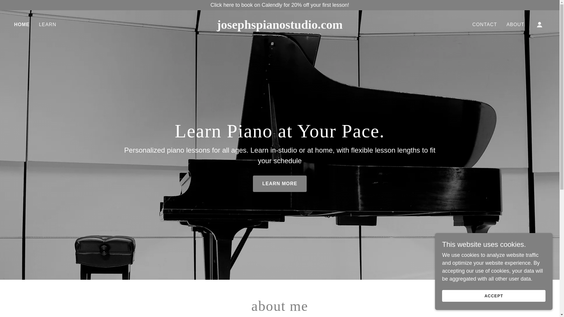 website screenshot of https://josephspianostudio.com/