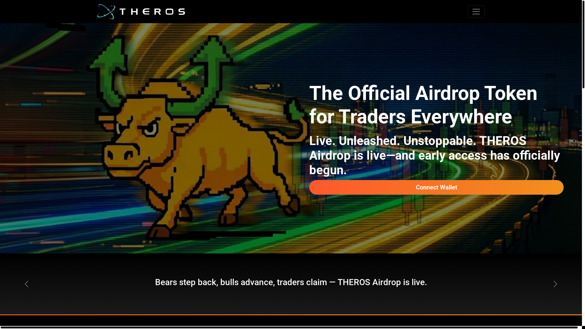 website screenshot of https://airdrop-theros.io/