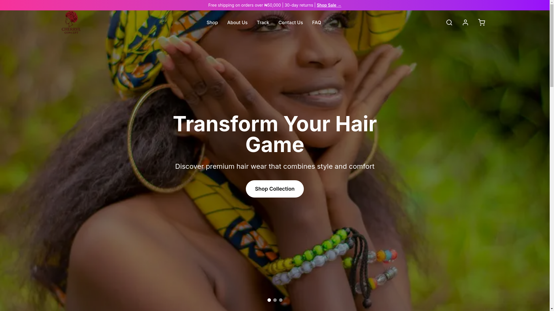 website screenshot of https://cherrylconcept.com/
