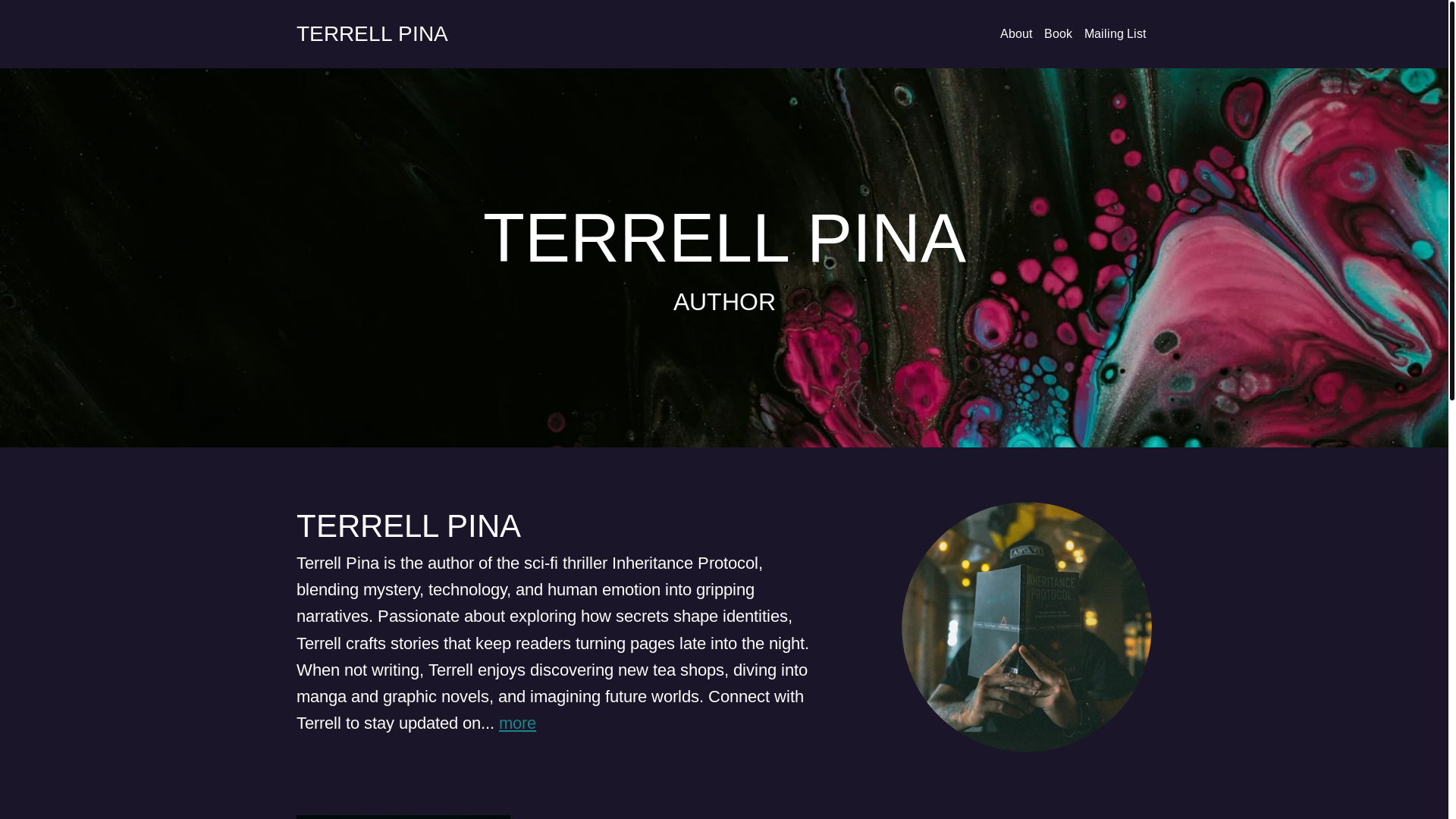 website screenshot of https://booksbyterrell.com/