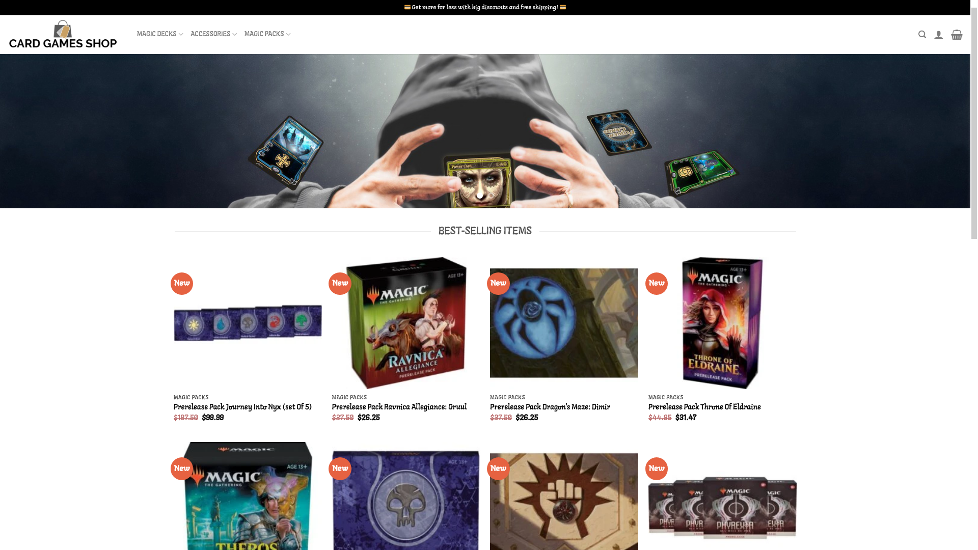 website screenshot of http://www.uscardgamessale.com/