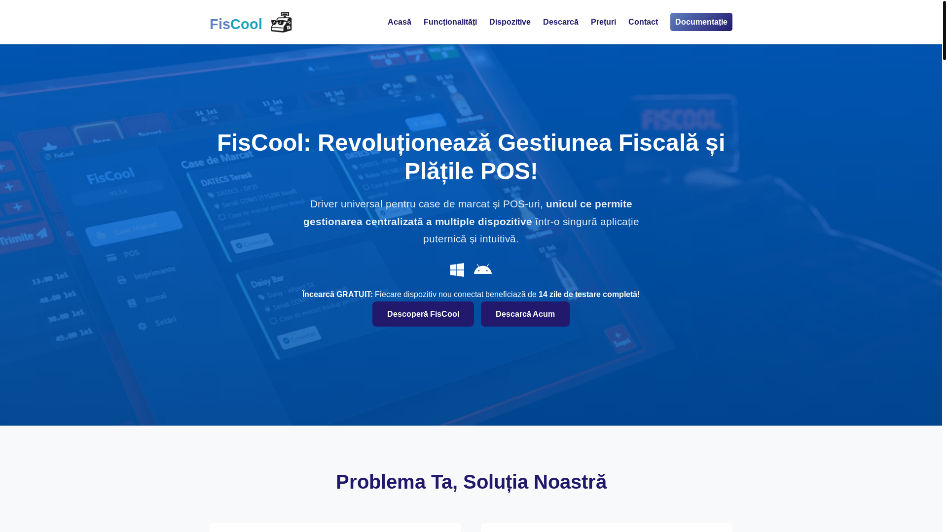 website screenshot of https://fiscool.ro/