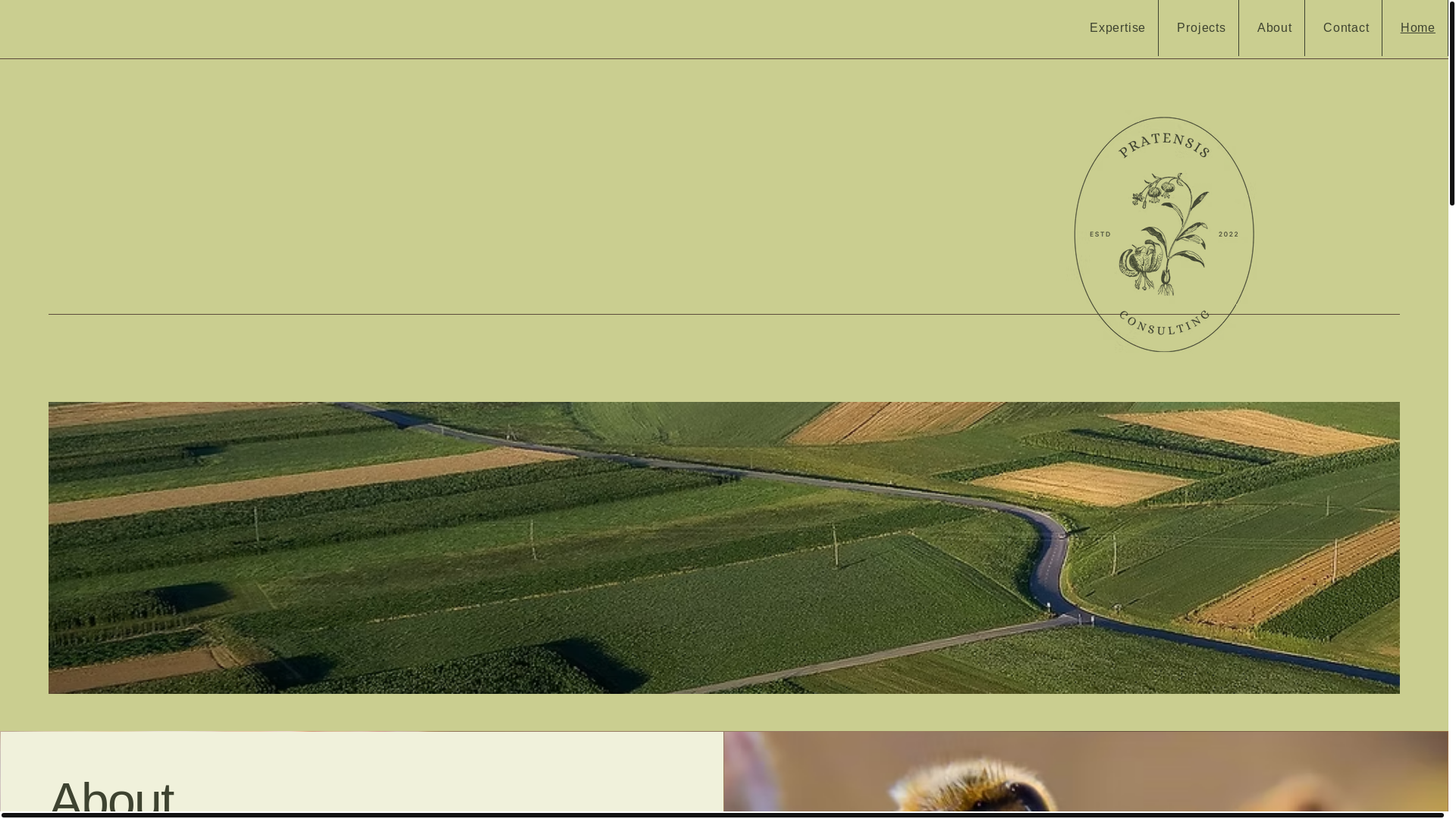website screenshot of https://pratensis.org/