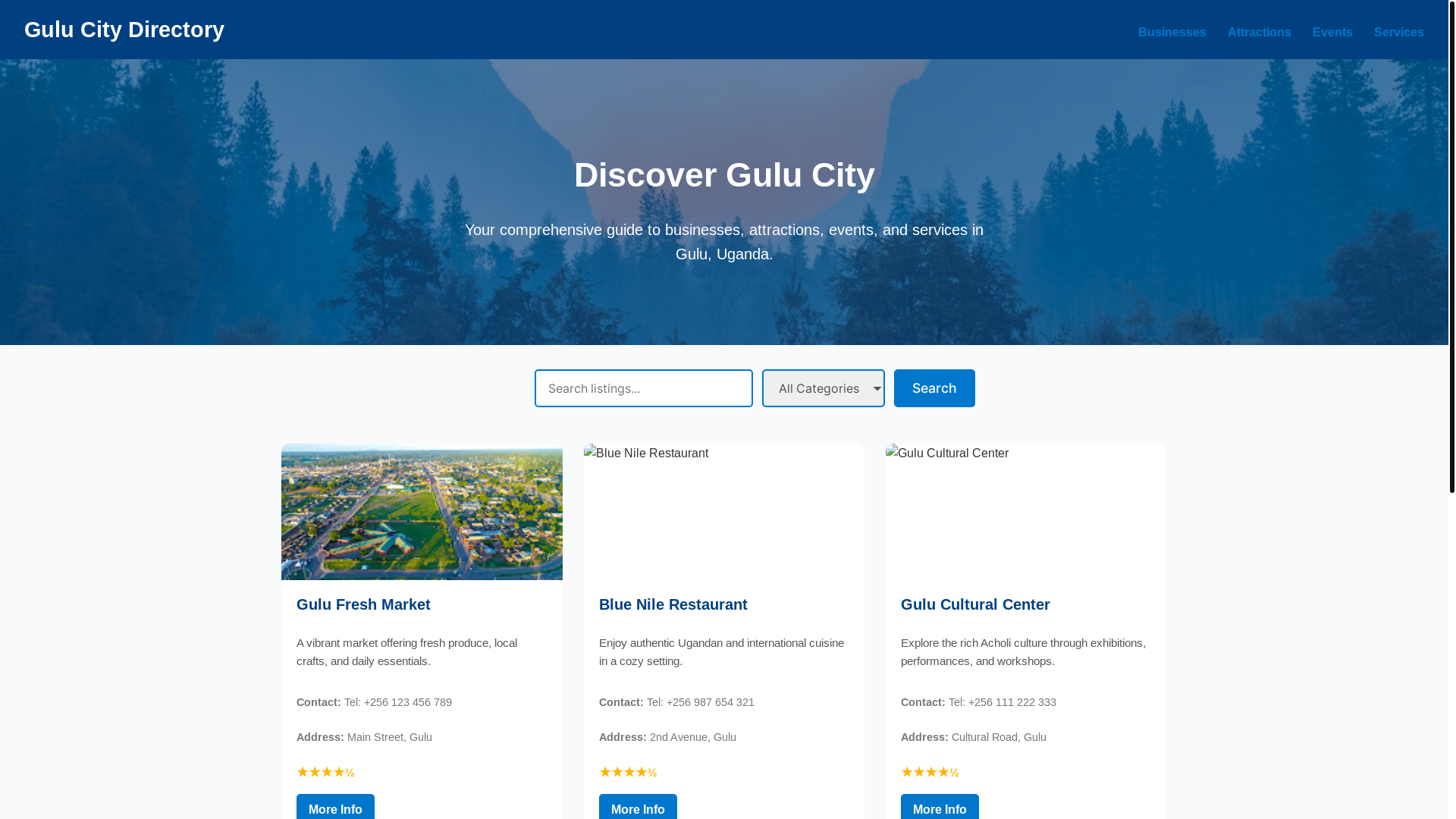 website screenshot of https://guludirectory.pages.dev/