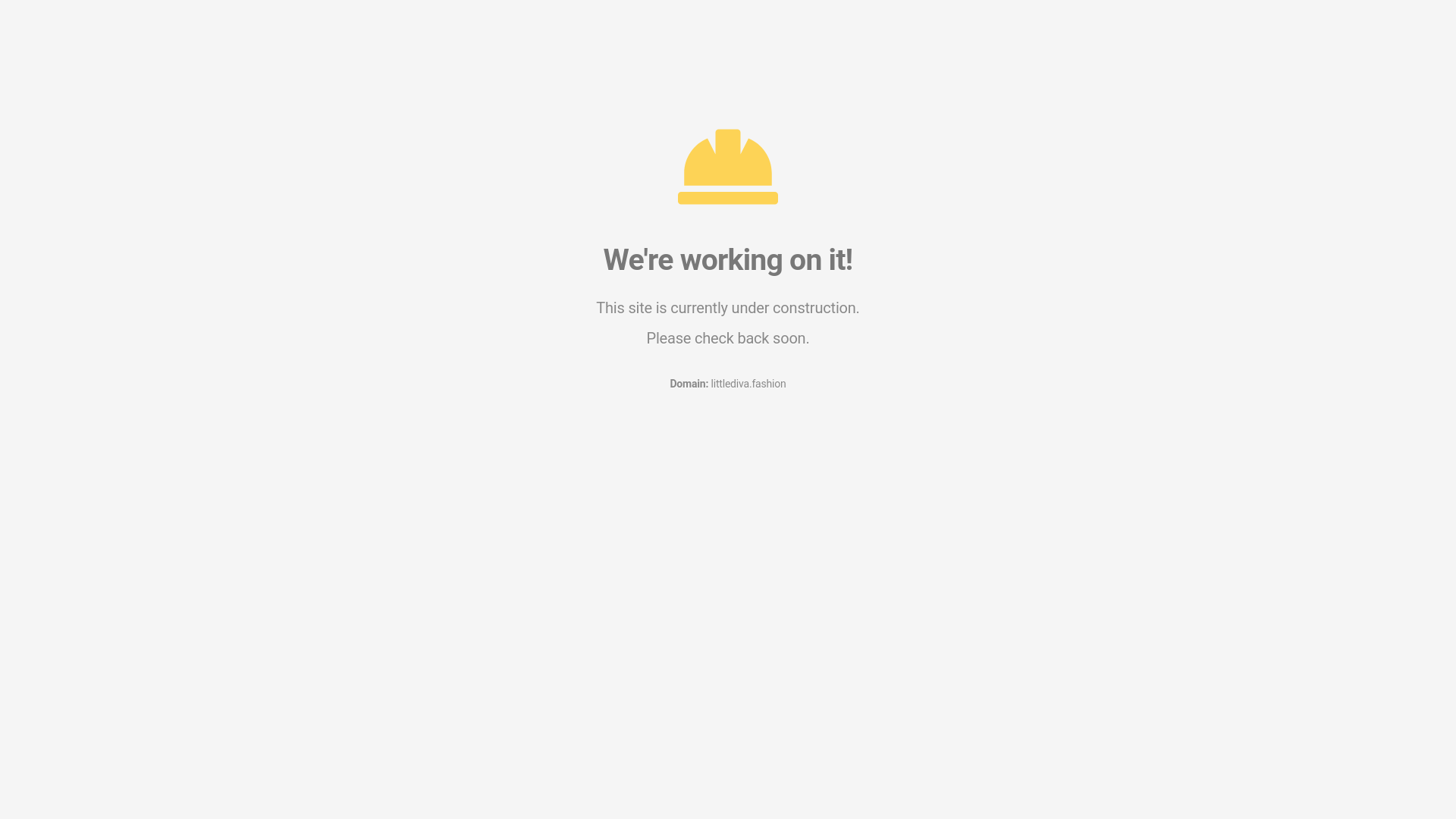 website screenshot of https://littlediva.fashion/