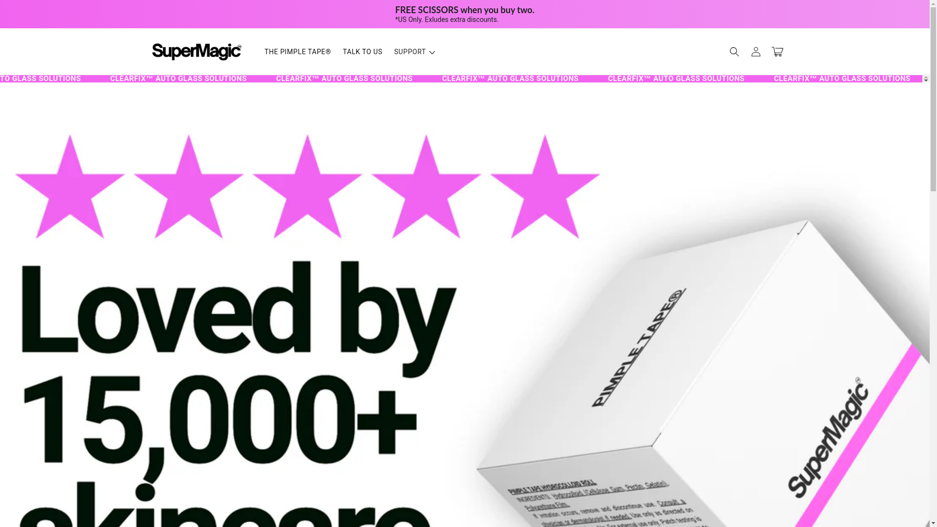 website screenshot of https://trysupermagic.com/