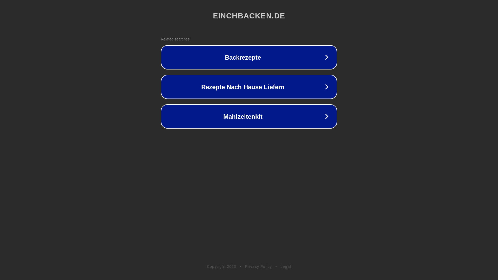 website screenshot of https://einchbacken.de/
