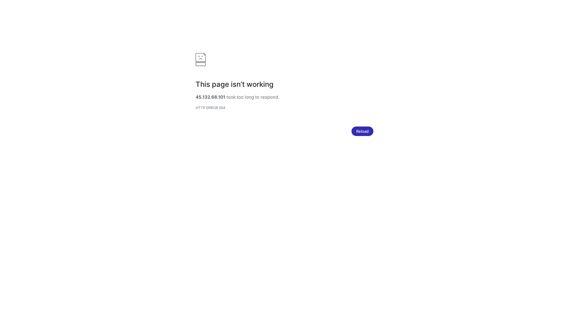 website screenshot of http://45.132.68.101/