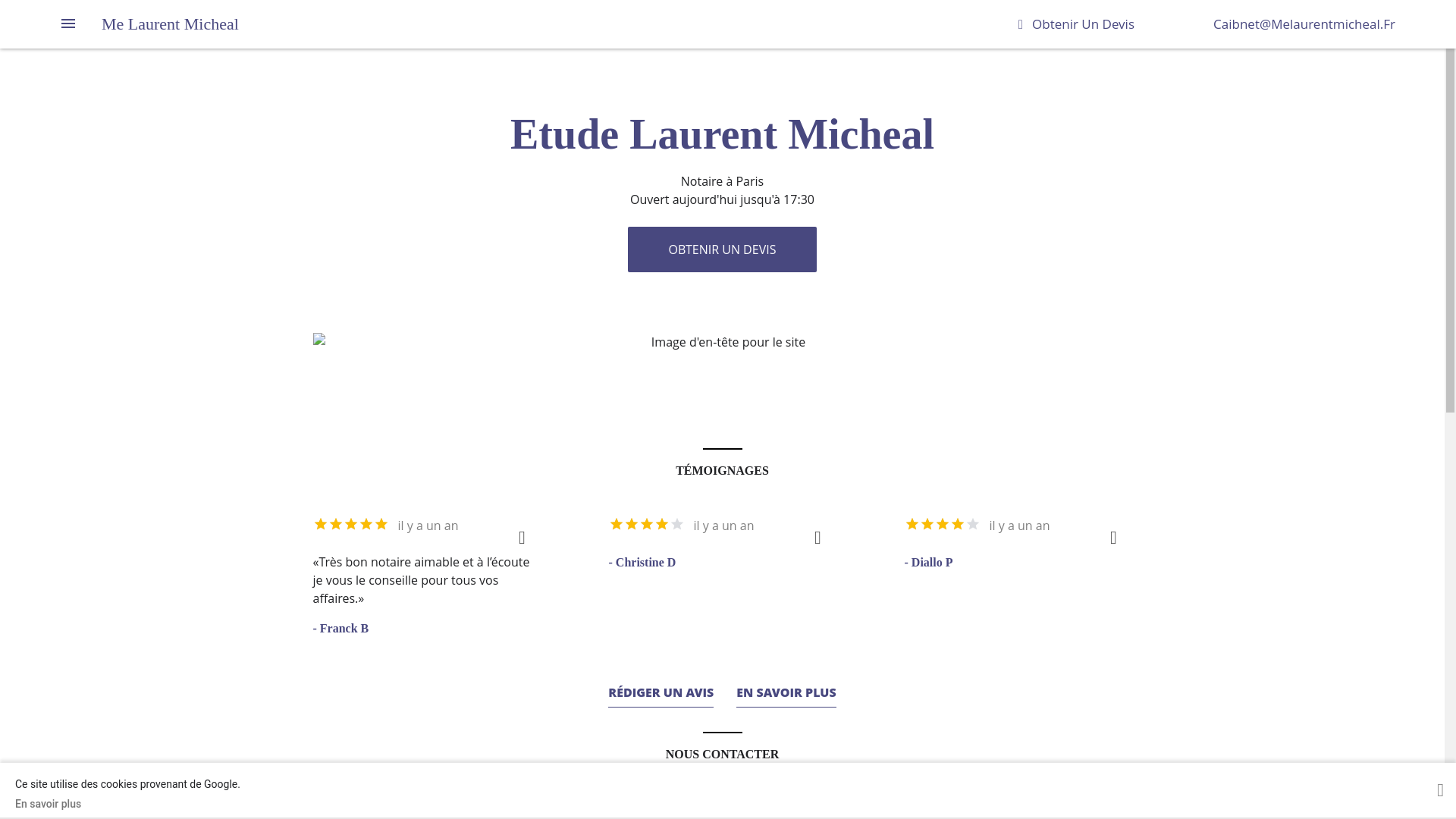 website screenshot of https://melaurentmicheal.fr/