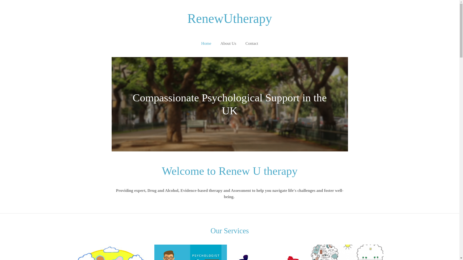 website screenshot of https://renewutherapy.co.uk/