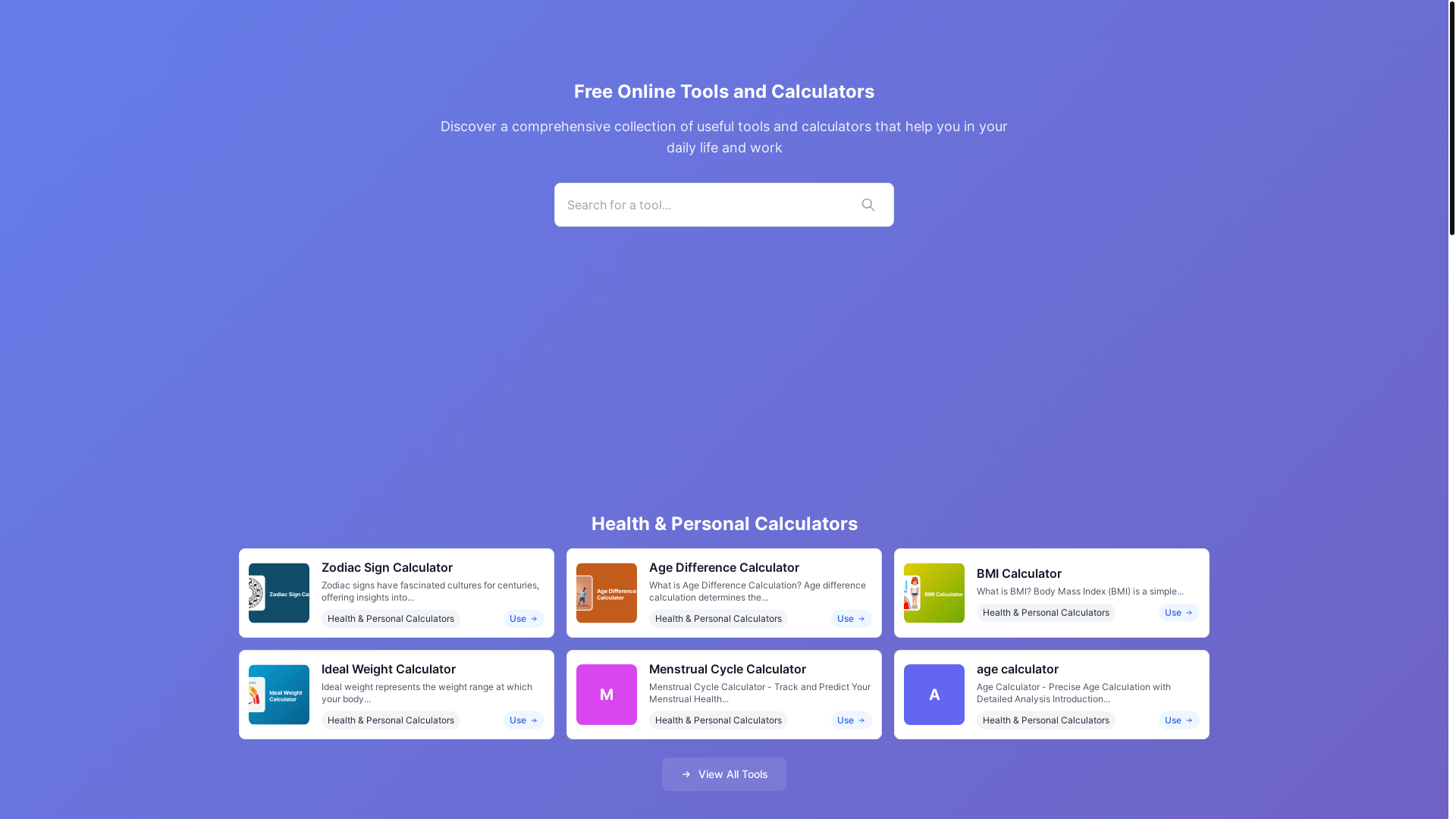 website screenshot of https://toolinate.com/