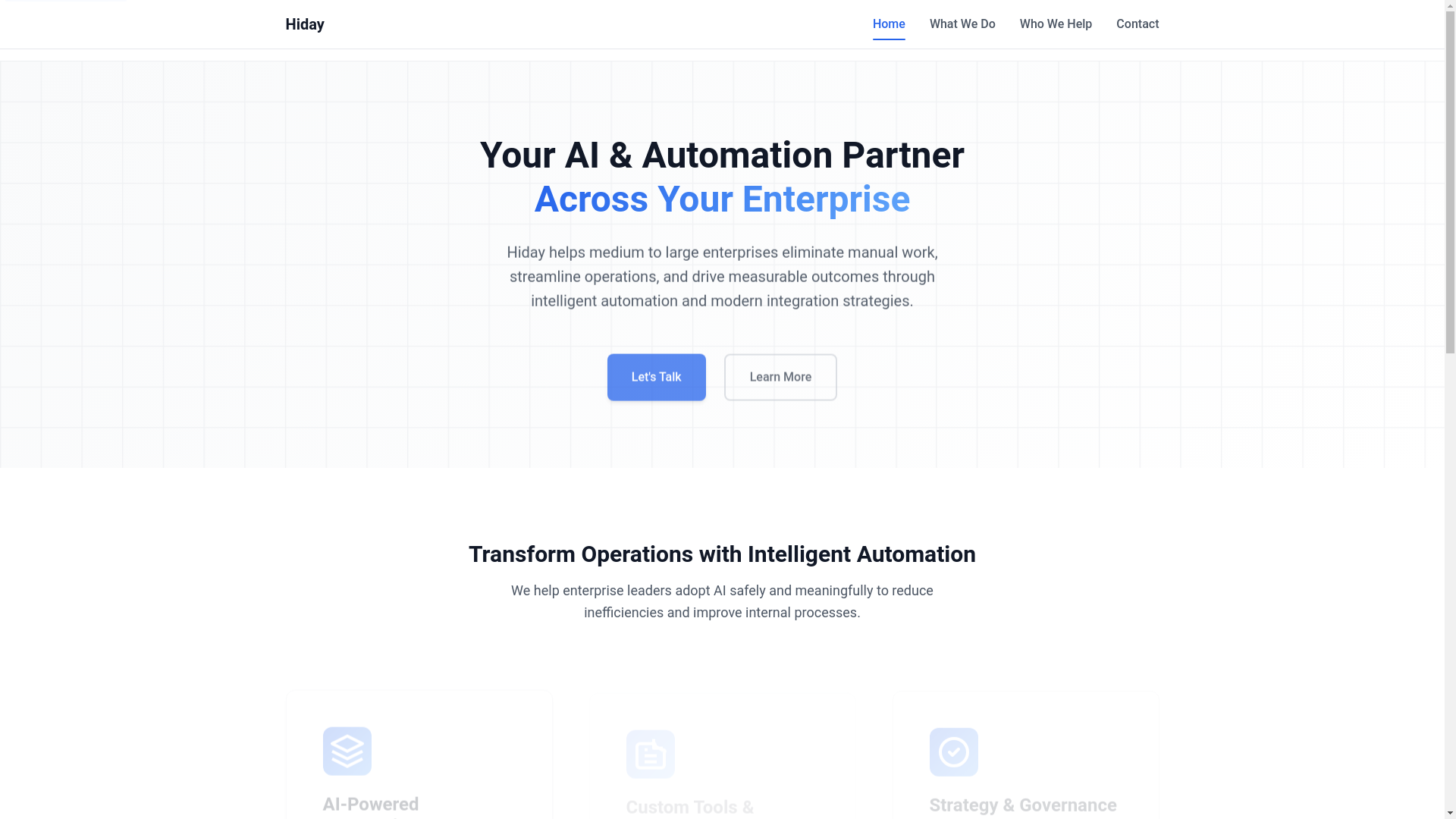website screenshot of https://hidayweb.pages.dev/