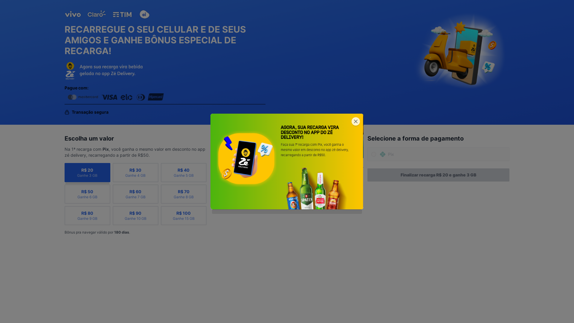 website screenshot of https://recarreguecelular.shop/