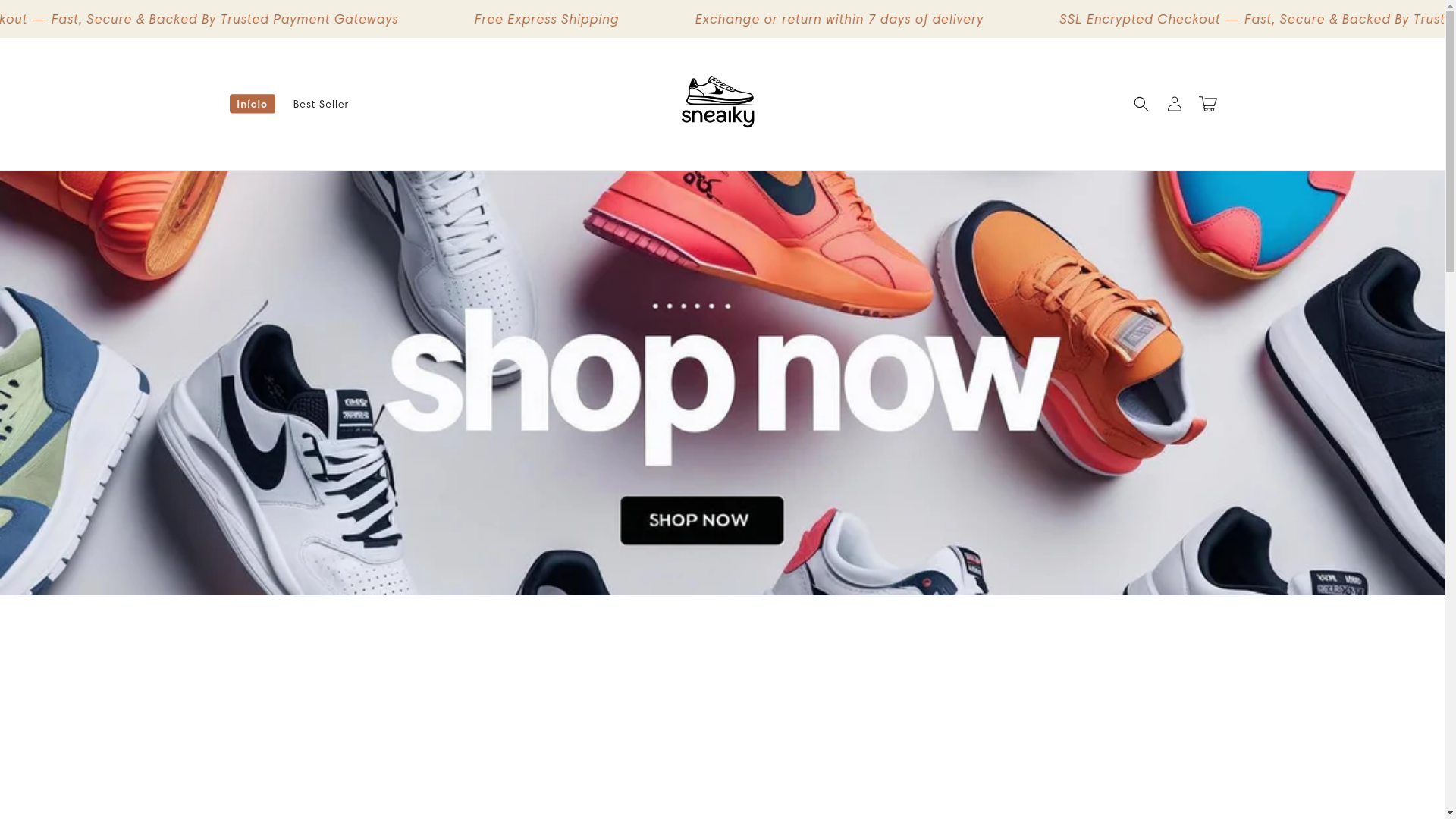 website screenshot of https://sneackly.com/