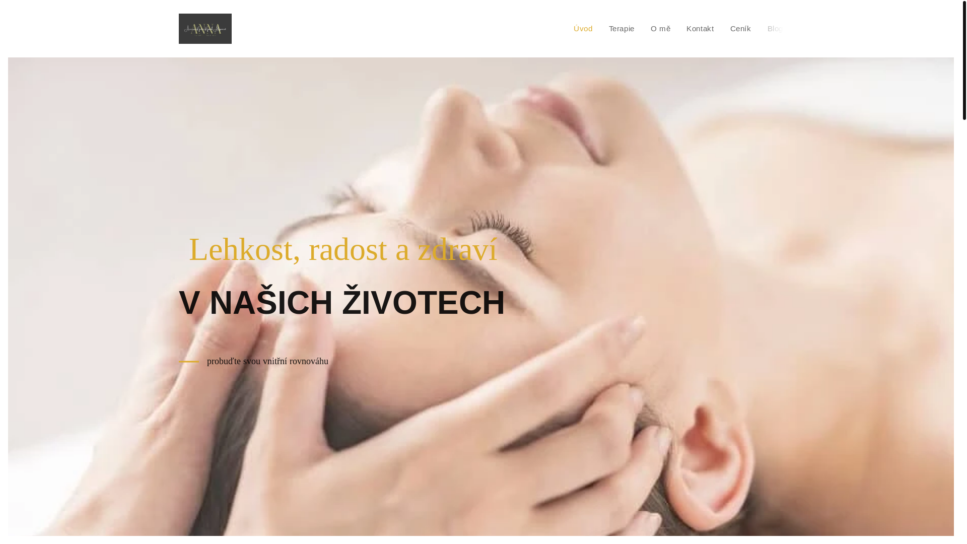 website screenshot of https://annaterapie.cz/