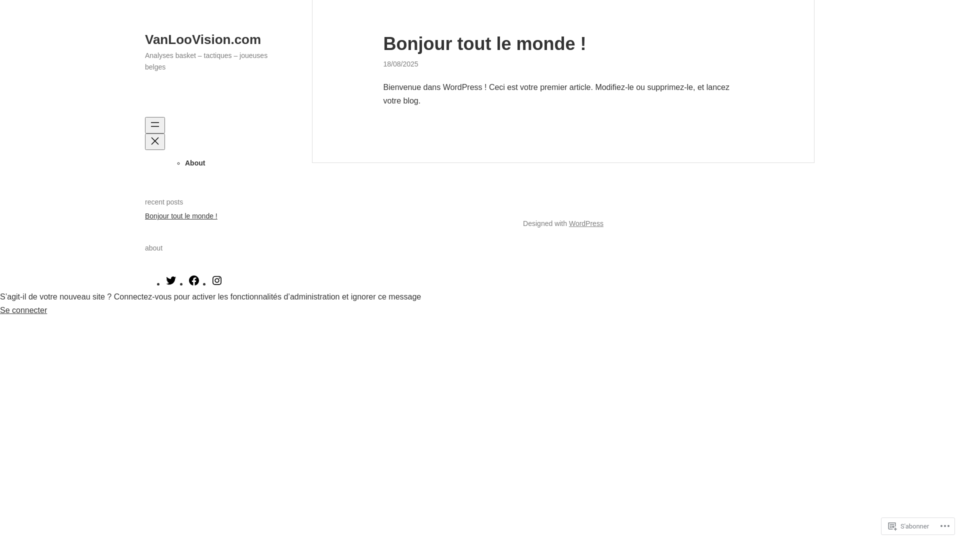 website screenshot of https://vanloo.vision/