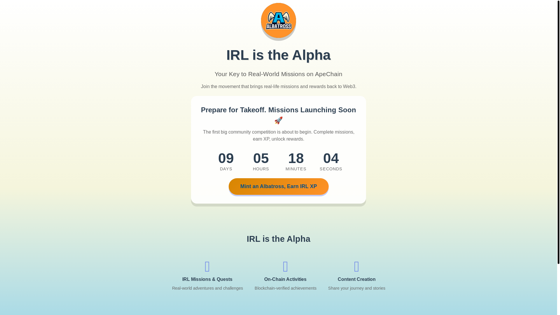 website screenshot of https://irlisthealpha.com/