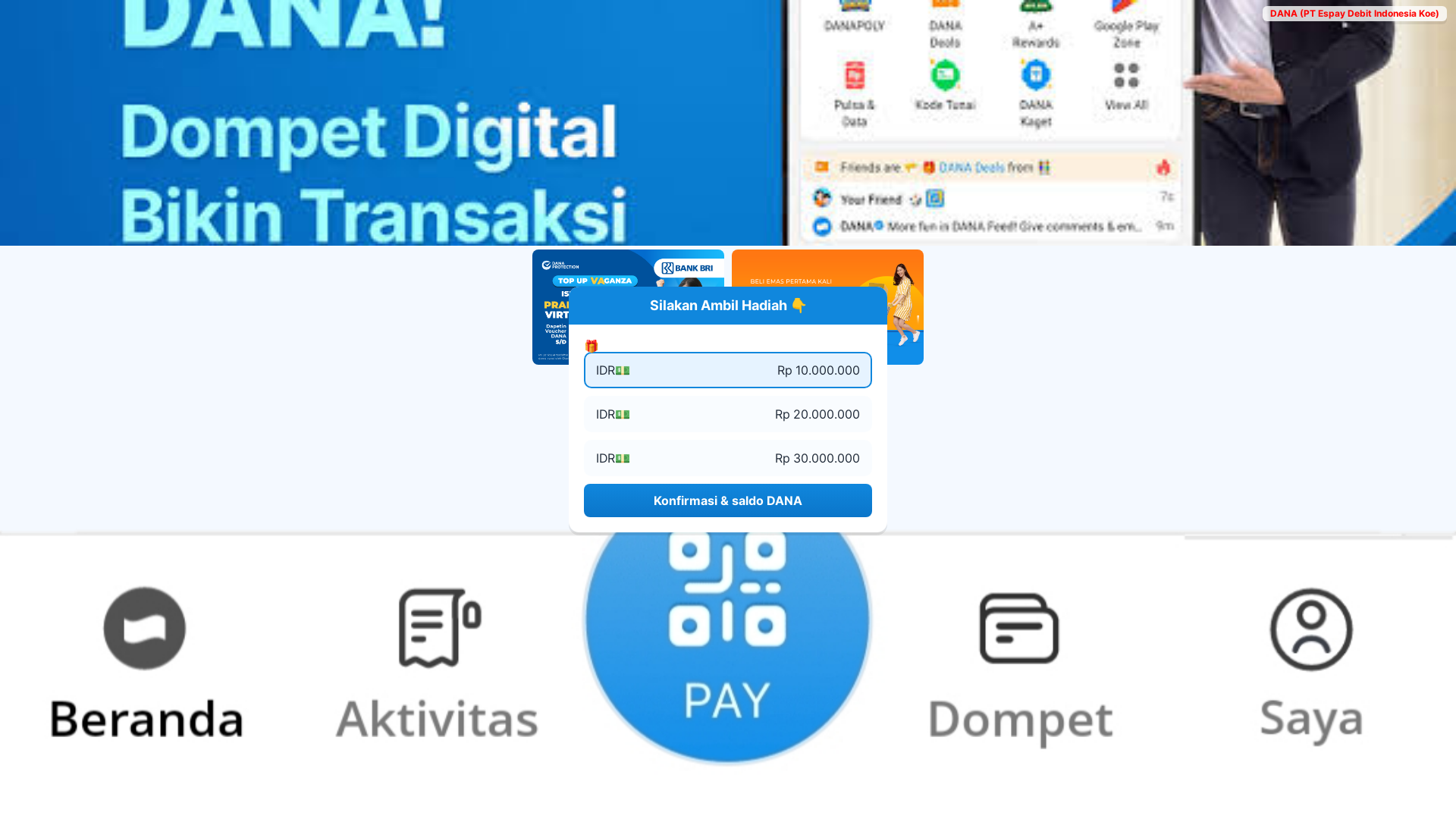 website screenshot of https://aktivasiclaimhadiah10jutaterpending.pages.dev/