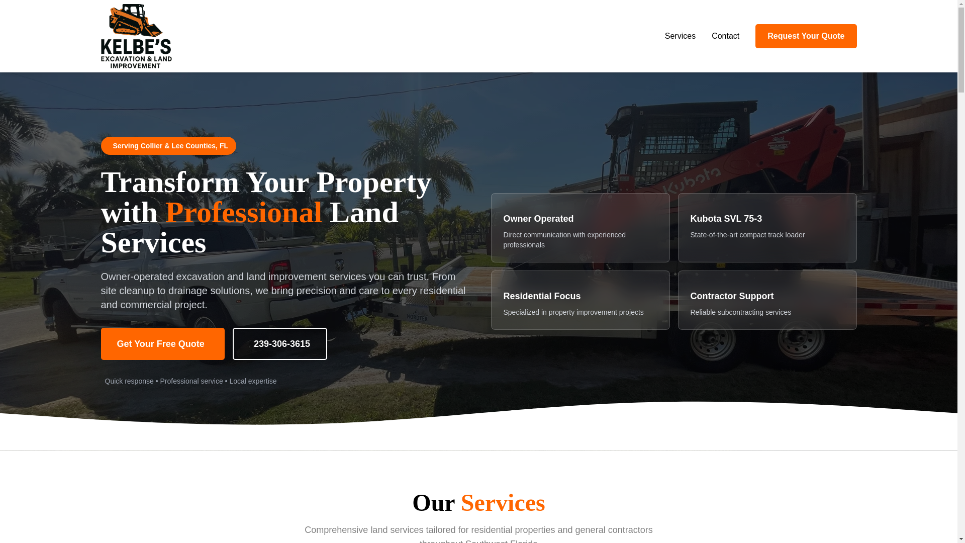 website screenshot of https://kelbeservices.com/