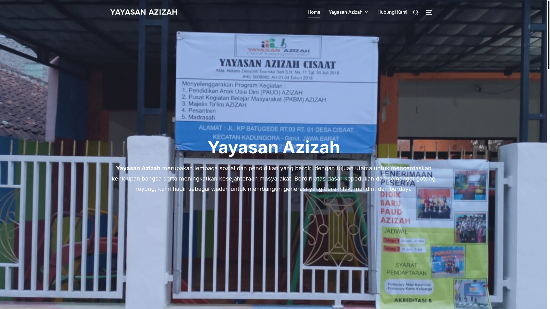 website screenshot of https://yayasanazizah.com/